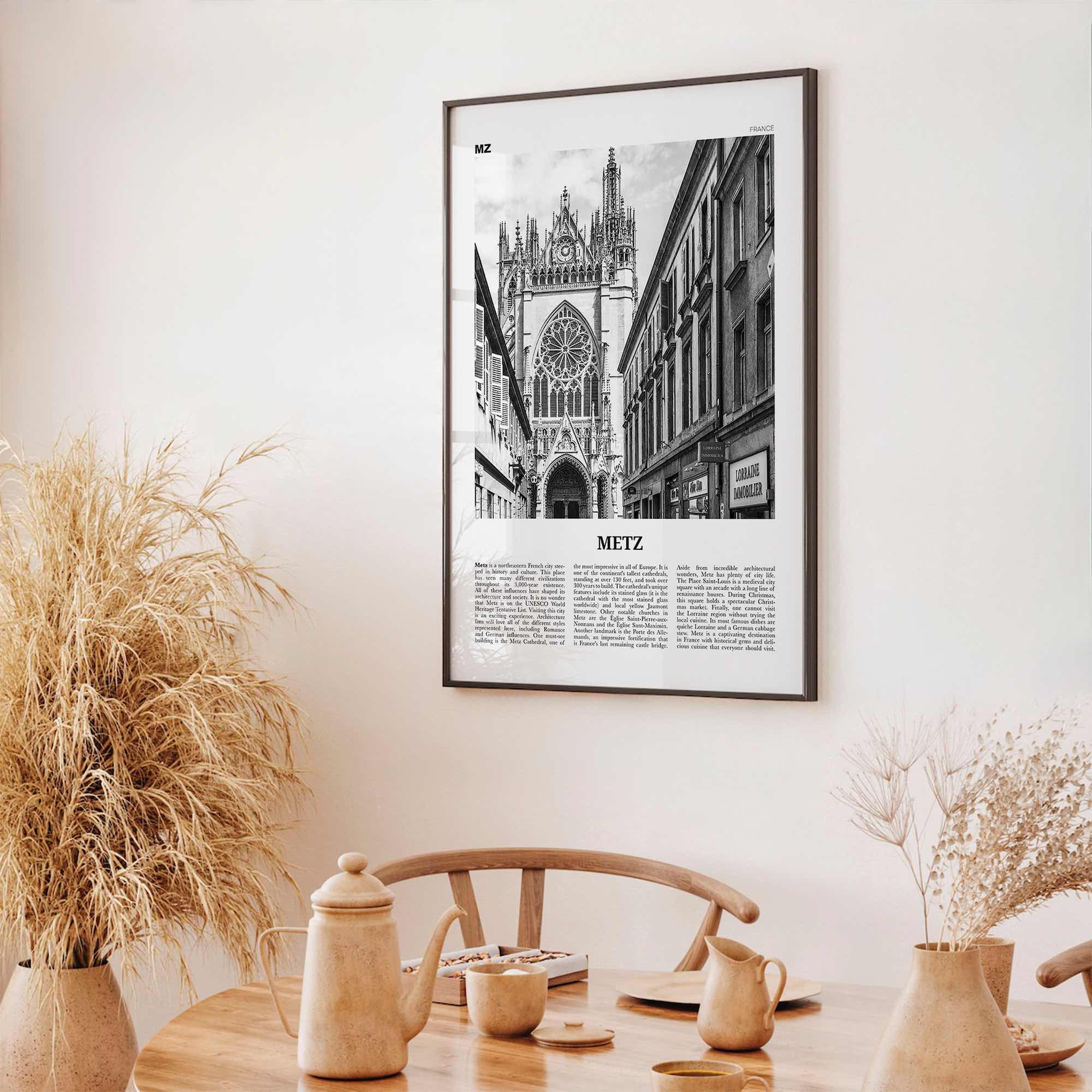 Metz Print Black and White, Metz Wall Art, Metz Poster, Metz Photo, Metz Wall Décor, France, Grand Est Moselle, Lorraine