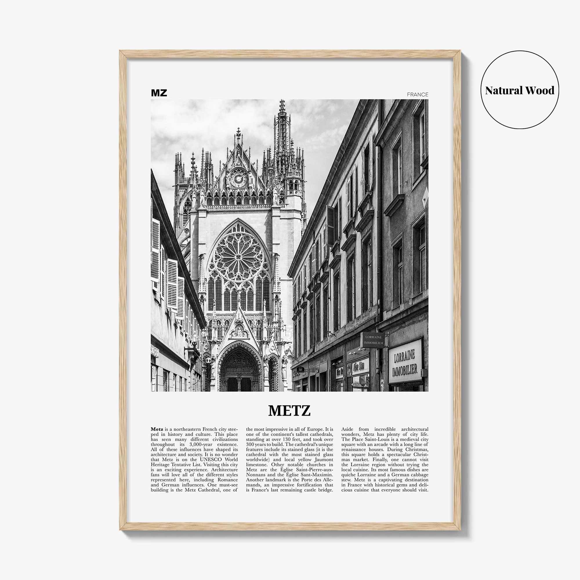 Metz Print Black and White, Metz Wall Art, Metz Poster, Metz Photo, Metz Wall Décor, France, Grand Est Moselle, Lorraine