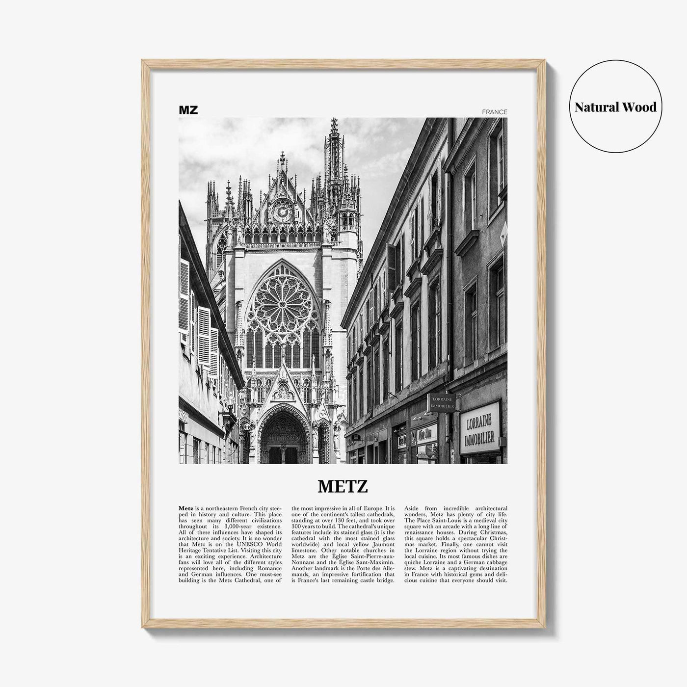 Metz Print Black and White, Metz Wall Art, Metz Poster, Metz Photo, Metz Wall Décor, France, Grand Est Moselle, Lorraine