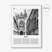 Metz Print Black and White, Metz Wall Art, Metz Poster, Metz Photo, Metz Wall Décor, France, Grand Est Moselle, Lorraine