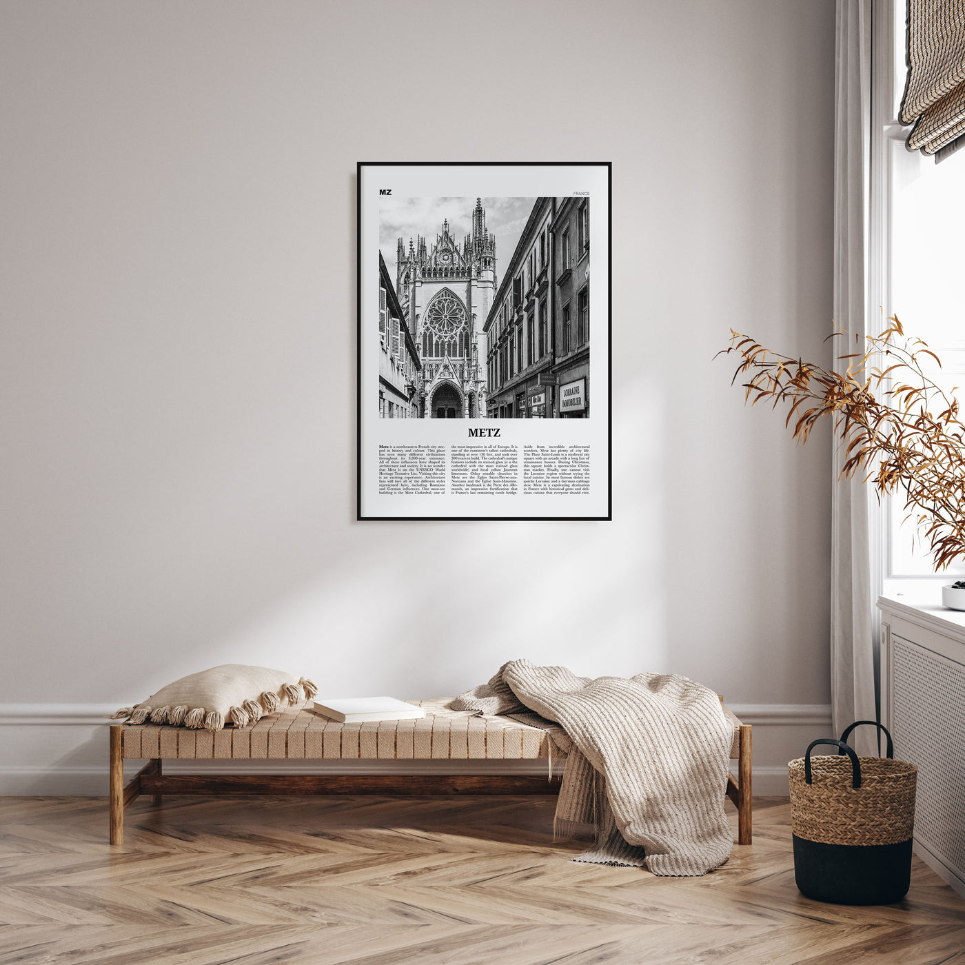 Metz Travel B&W Poster