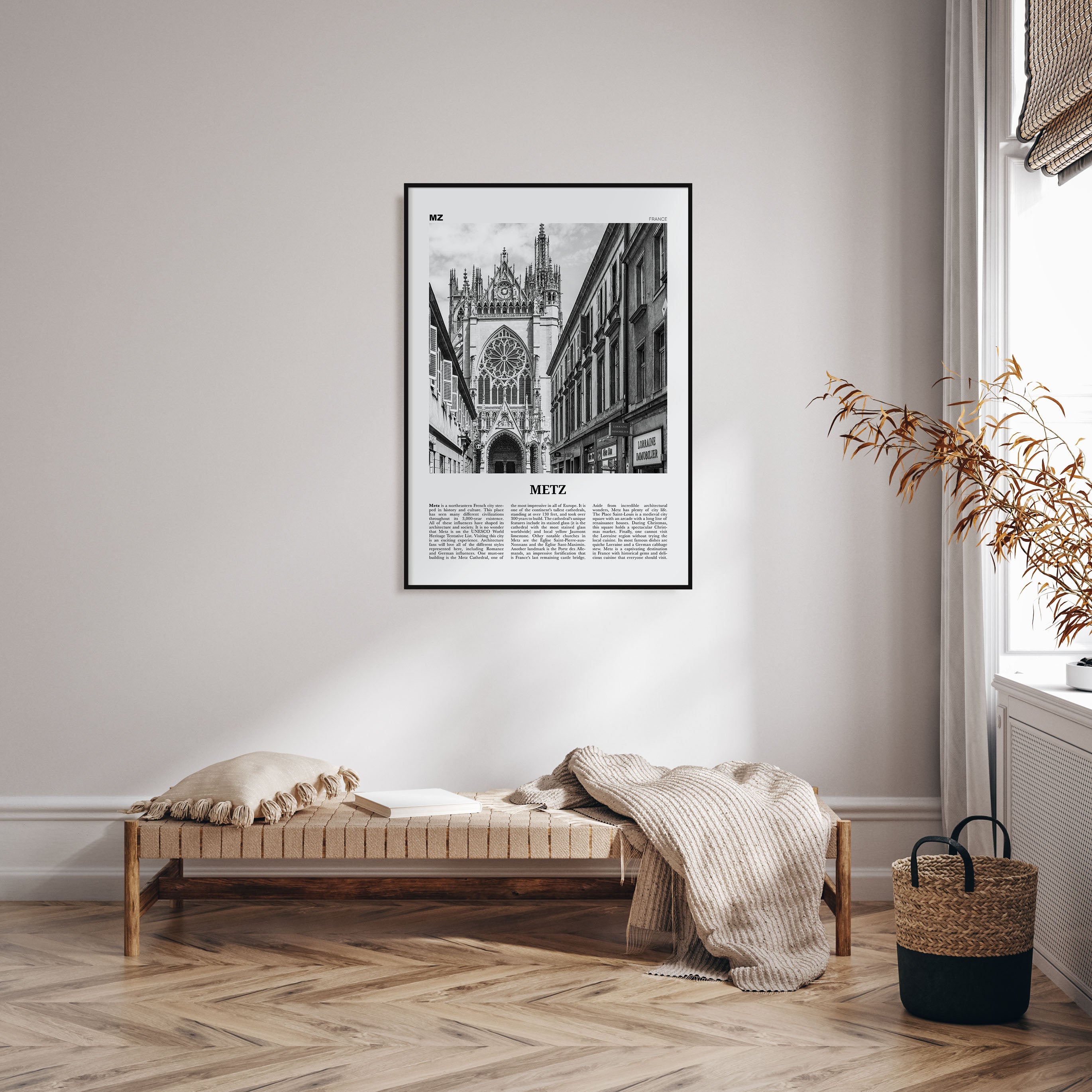 Metz Travel B&W Poster