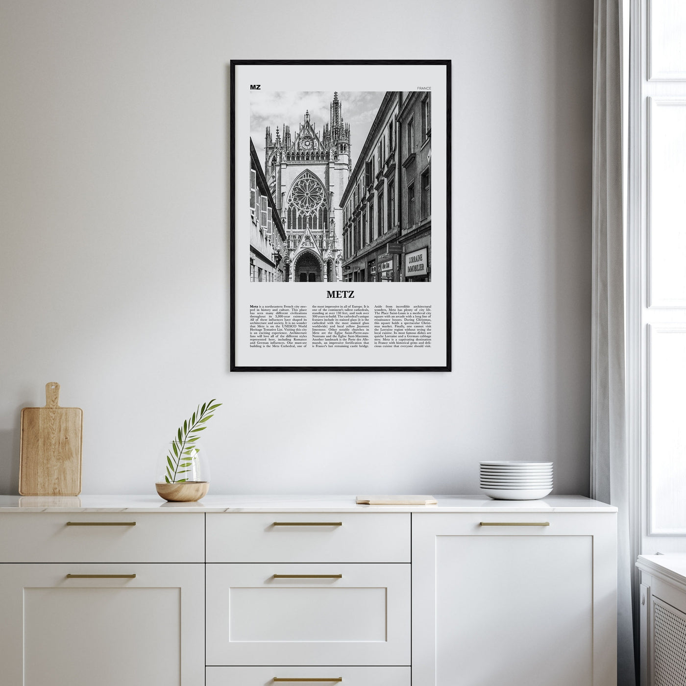 Metz Travel B&W Poster