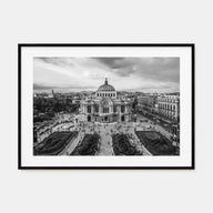 Mexico City Landscape B&W Poster