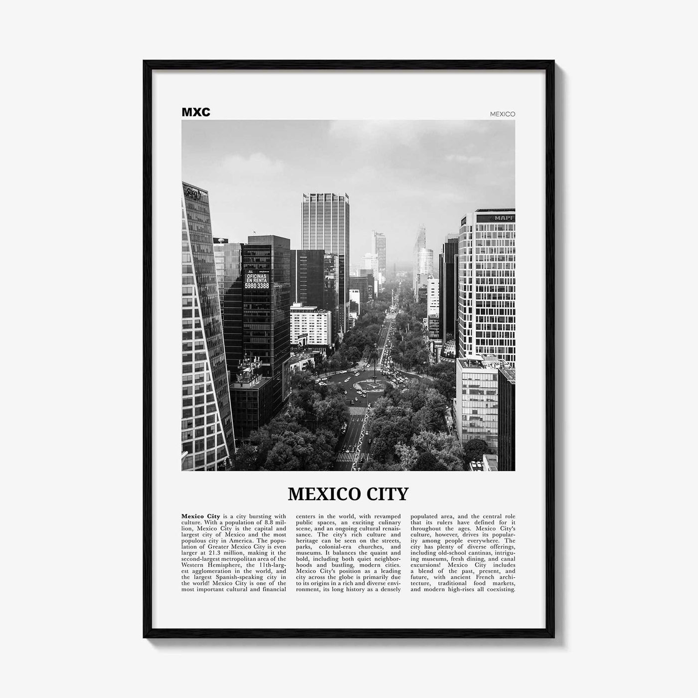 Mexico City Print Black and White No 1, Mexico City Wall Art, Mexico City Poster, Mexico City Photo, Mexico, Ciudad de México