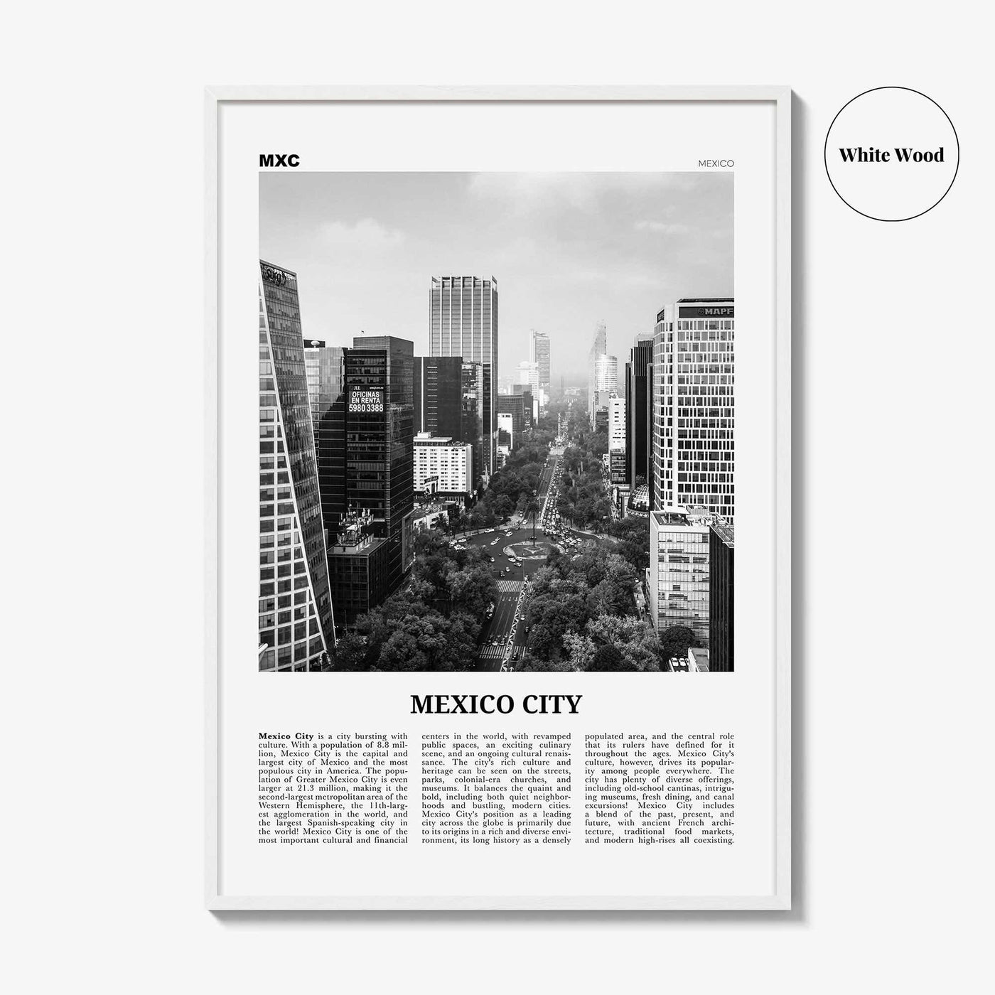 Mexico City Print Black and White No 1, Mexico City Wall Art, Mexico City Poster, Mexico City Photo, Mexico, Ciudad de México