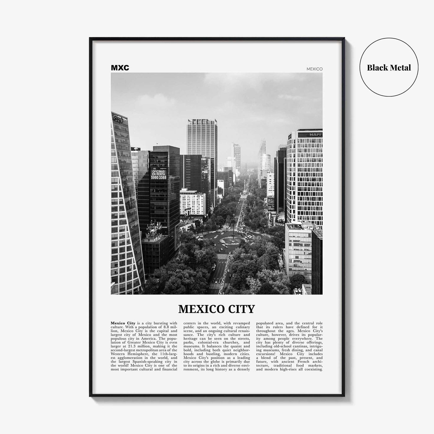 Mexico City Print Black and White No 1, Mexico City Wall Art, Mexico City Poster, Mexico City Photo, Mexico, Ciudad de México