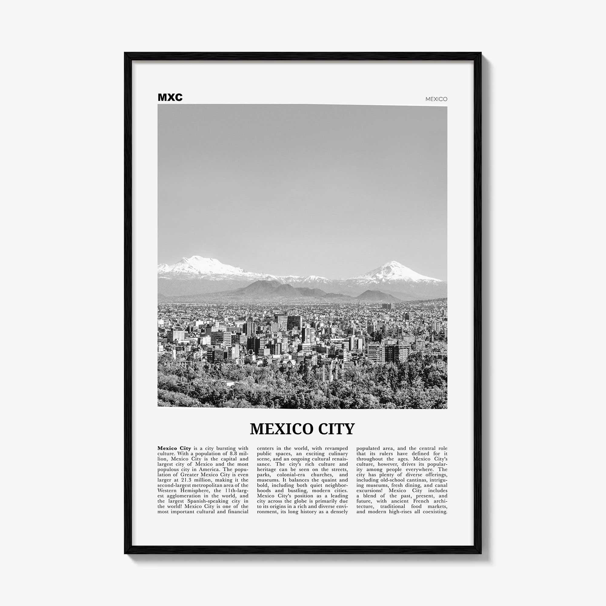 Mexico City Print Black and White No 2, Mexico City Wall Art, Mexico City Poster, Mexico City Photo, Mexico, Ciudad de México