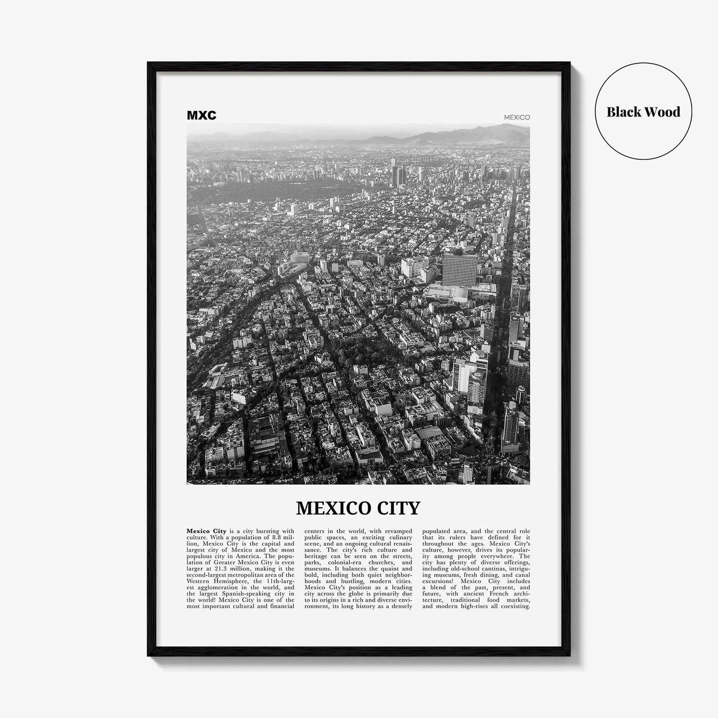 Mexico City Print Black and White No 3, Mexico City Wall Art, Mexico City Poster, Mexico City Photo, Mexico, Ciudad de México