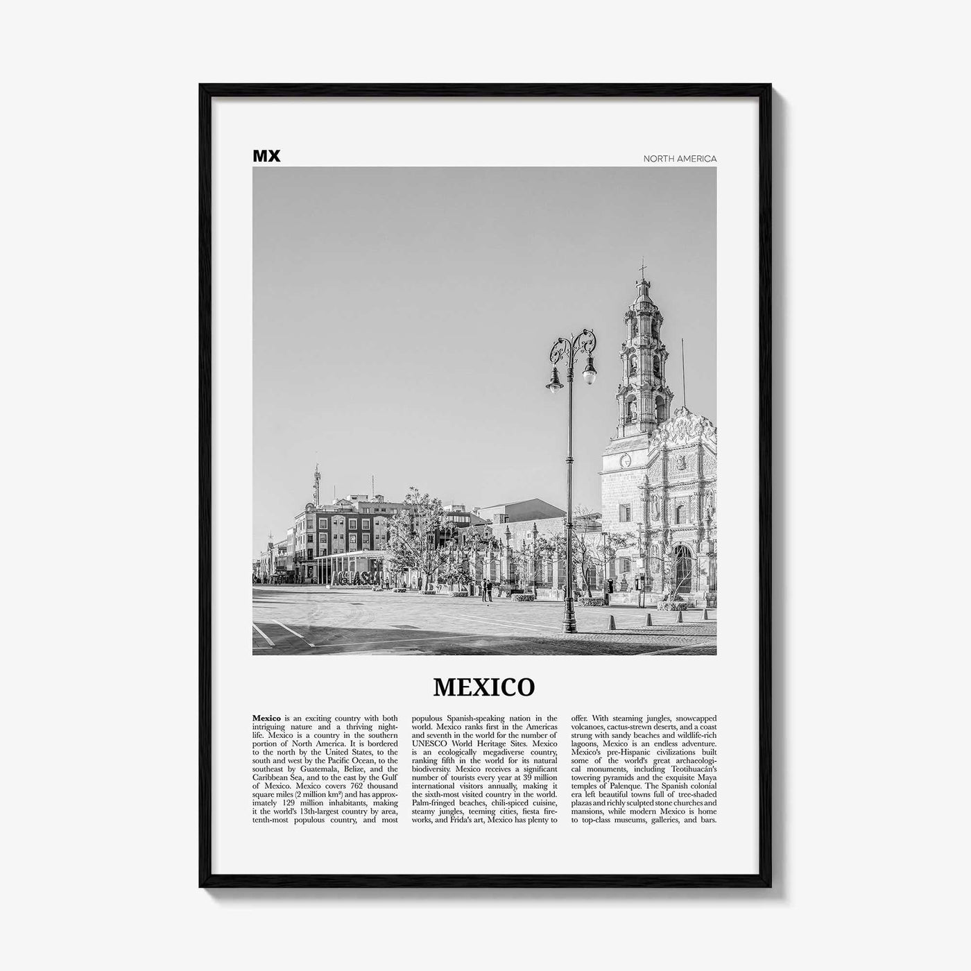 Mexico Print Black and White No 4, Mexico Wall Art, Mexico Poster, Mexico Photo, Mexico Wall Décor, Mexico Map