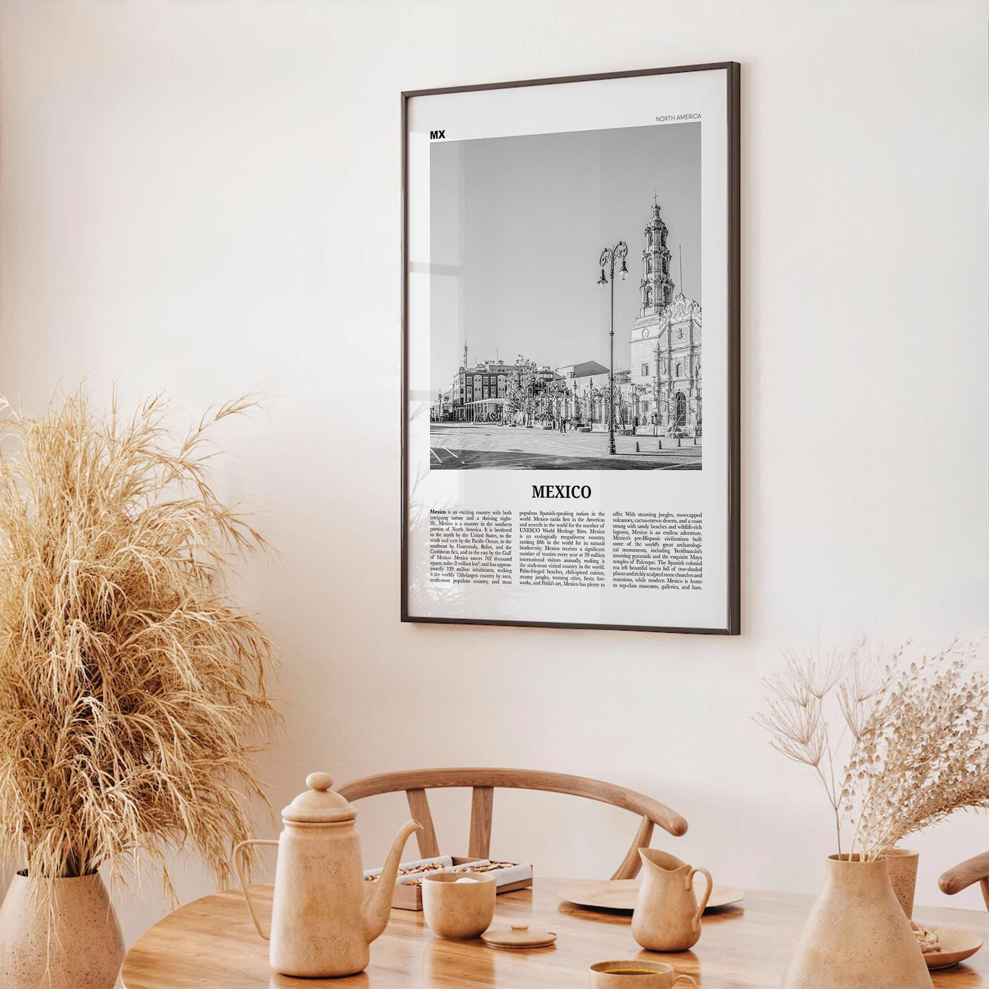 Mexico Print Black and White No 4, Mexico Wall Art, Mexico Poster, Mexico Photo, Mexico Wall Décor, Mexico Map