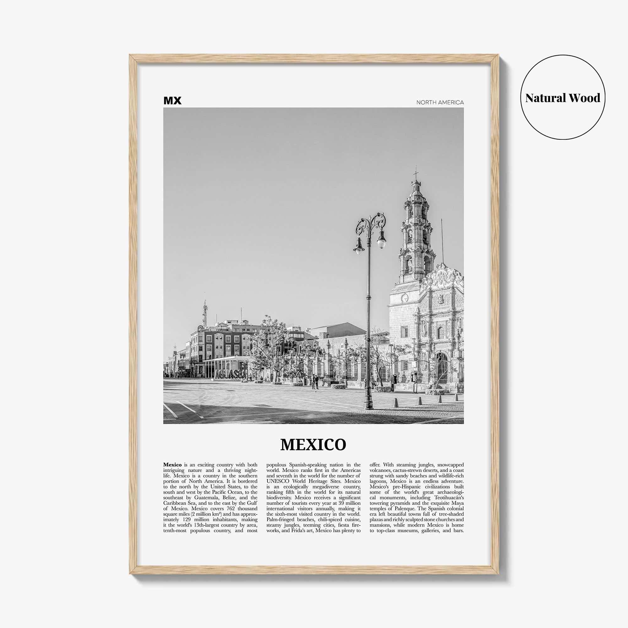 Mexico Print Black and White No 4, Mexico Wall Art, Mexico Poster, Mexico Photo, Mexico Wall Décor, Mexico Map