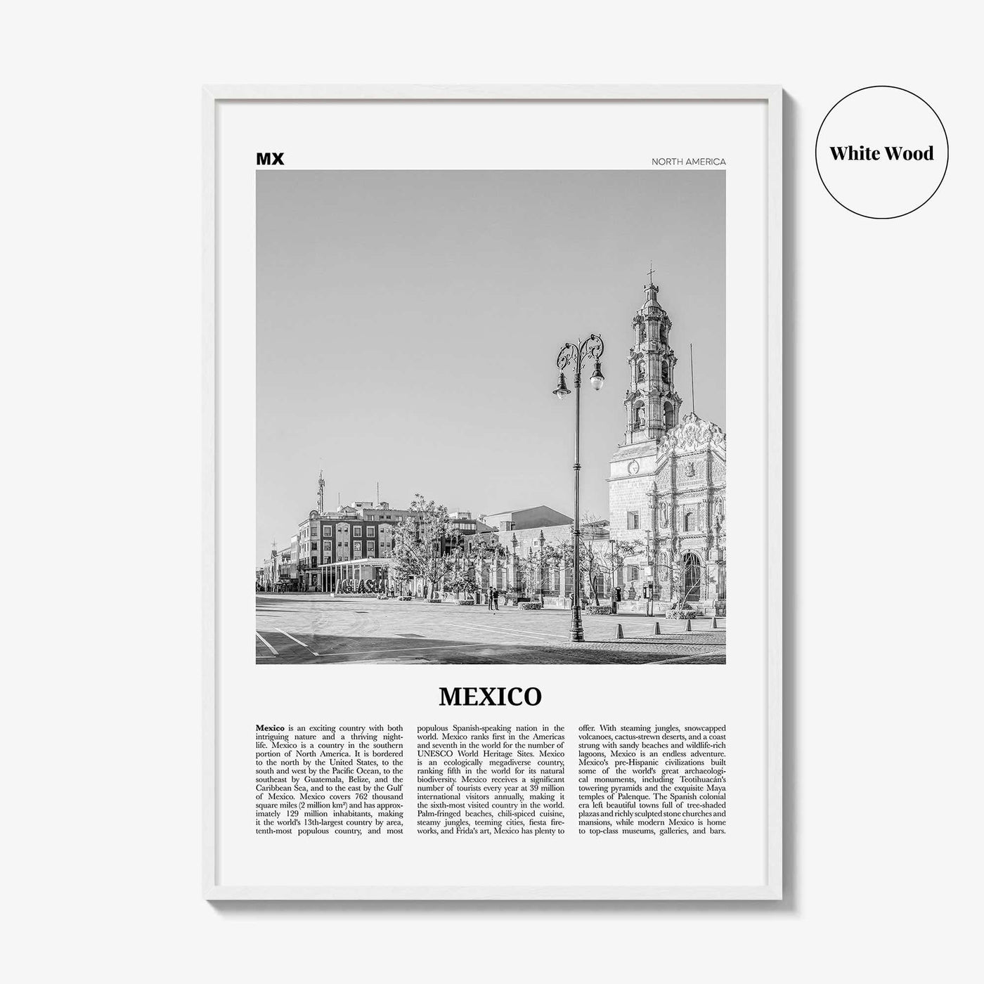 Mexico Print Black and White No 4, Mexico Wall Art, Mexico Poster, Mexico Photo, Mexico Wall Décor, Mexico Map