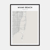 Miami Beach Map Portrait Poster
