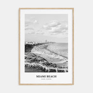Miami Beach Portrait B&W Poster