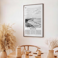 Miami Beach Print Black and White, Miami Beach Wall Art, Miami Beach Poster, Miami Beach Photo, Miami Beach Wall Décor, Florida, USA