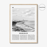 Miami Beach Print Black and White, Miami Beach Wall Art, Miami Beach Poster, Miami Beach Photo, Miami Beach Wall Décor, Florida, USA