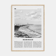 Miami Beach Travel B&W Poster