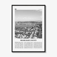 Miami Dade County Print Black and White, Miami-Dade Wall Art, Miami-Dade Poster, Miami-Dade Photo, Miami-Dade Wall Décor, Miami-Dade Map