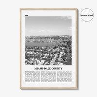 Miami Dade County Print Black and White, Miami-Dade Wall Art, Miami-Dade Poster, Miami-Dade Photo, Miami-Dade Wall Décor, Miami-Dade Map