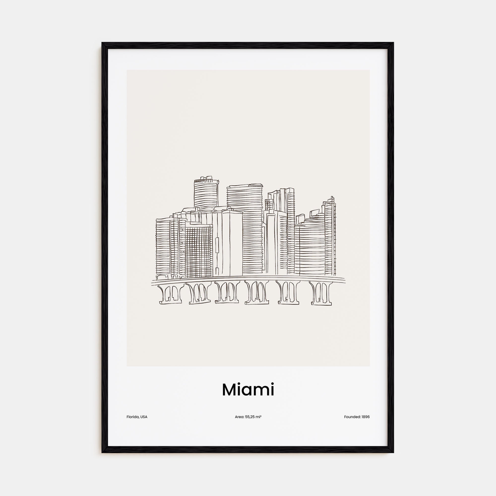 Miami Drawn Poster
