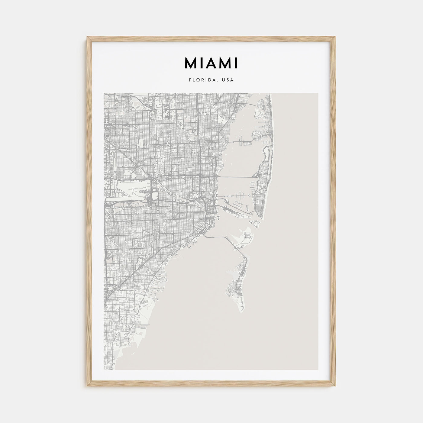Miami Map Portrait Poster