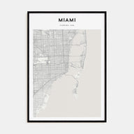Miami Map Portrait Poster