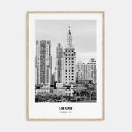 Miami Portrait B&W No 1 Poster