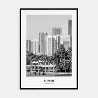 Miami Portrait B&W No 2 Poster