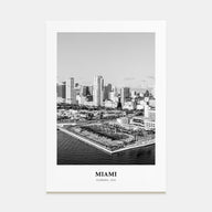 Miami Portrait B&W No 4 Poster