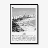 Miami Print Black and White No 1, Miami Wall Art, Miami Poster, Miami Photo, Miami Wall Decor, Miami Beach, Florida, USA, United States