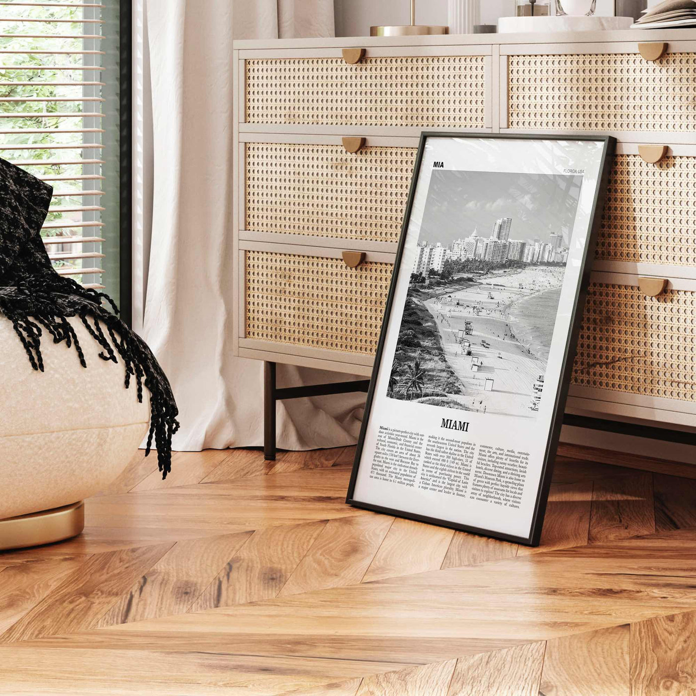 Miami Print Black and White No 1, Miami Wall Art, Miami Poster, Miami Photo, Miami Wall Decor, Miami Beach, Florida, USA, United States