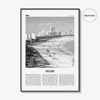 Miami Print Black and White No 1, Miami Wall Art, Miami Poster, Miami Photo, Miami Wall Decor, Miami Beach, Florida, USA, United States