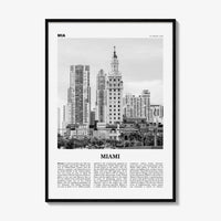 Miami Print Black and White No 2, Miami Wall Art, Miami Poster, Miami Photo, Miami Decor, Miami Beach, Florida, USA, United States
