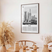 Miami Print Black and White No 2, Miami Wall Art, Miami Poster, Miami Photo, Miami Decor, Miami Beach, Florida, USA, United States