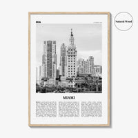 Miami Print Black and White No 2, Miami Wall Art, Miami Poster, Miami Photo, Miami Decor, Miami Beach, Florida, USA, United States