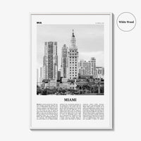 Miami Print Black and White No 2, Miami Wall Art, Miami Poster, Miami Photo, Miami Decor, Miami Beach, Florida, USA, United States