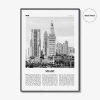 Miami Print Black and White No 2, Miami Wall Art, Miami Poster, Miami Photo, Miami Decor, Miami Beach, Florida, USA, United States