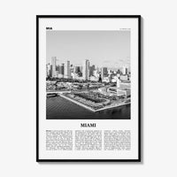 Miami Print Black and White No 3, Miami Wall Art, Miami Poster, Miami Photo, Miami Wall Decor, Miami Beach, Florida, USA, United States