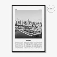 Miami Print Black and White No 3, Miami Wall Art, Miami Poster, Miami Photo, Miami Wall Decor, Miami Beach, Florida, USA, United States
