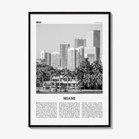 Miami Print Black and White No 4, Miami Wall Art, Miami Poster, Miami Photo, Miami Wall Decor, Miami Beach, Florida, USA, United States
