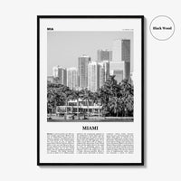Miami Print Black and White No 4, Miami Wall Art, Miami Poster, Miami Photo, Miami Wall Decor, Miami Beach, Florida, USA, United States