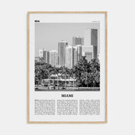 Miami Travel B&W No 4 Poster