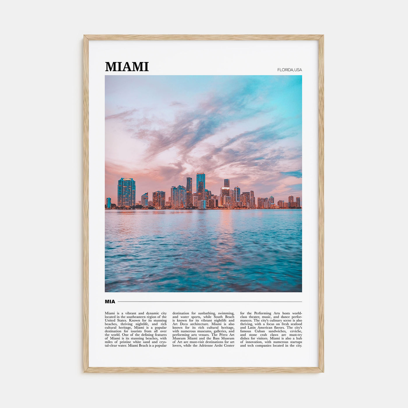 Miami Travel Color No 3 Poster