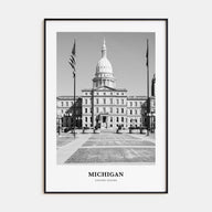 Michigan Portrait B&W No 1 Poster