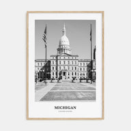 Michigan Portrait B&W No 1 Poster