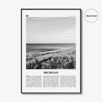 Michigan Print Black and White No 1, Michigan Wall Art, Michigan Poster, Michigan Photo, Michigan Wall Decor, USA, United States