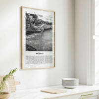 Michigan Print Black and White No 2, Michigan Wall Art, Michigan Poster, Michigan Photo, Michigan Wall Decor, USA, United States