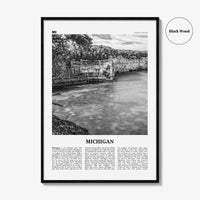 Michigan Print Black and White No 2, Michigan Wall Art, Michigan Poster, Michigan Photo, Michigan Wall Decor, USA, United States