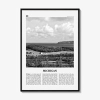 Michigan Print Black and White No 3, Michigan Wall Art, Michigan Poster, Michigan Photo, Michigan Wall Décor, Michigan Map